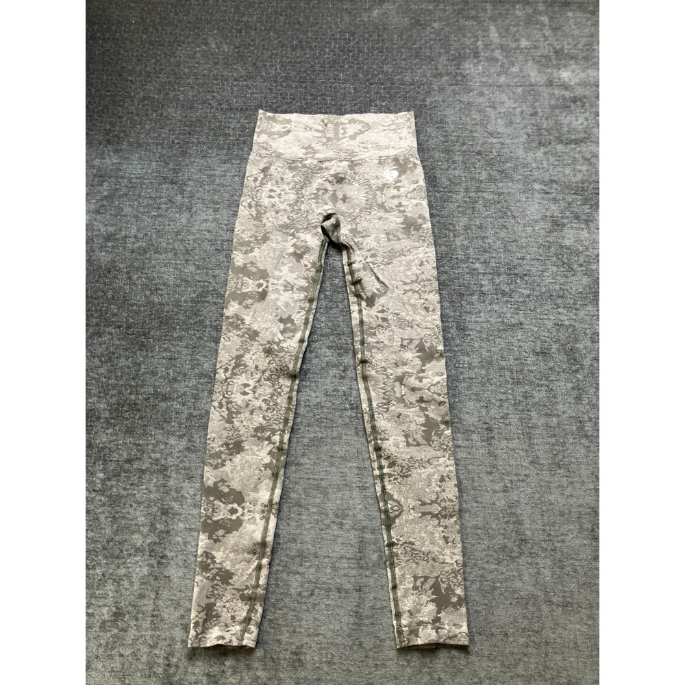 Women's Best Leggings Small Gray Camouflage Seamless Skinny Leg Logo Pull On